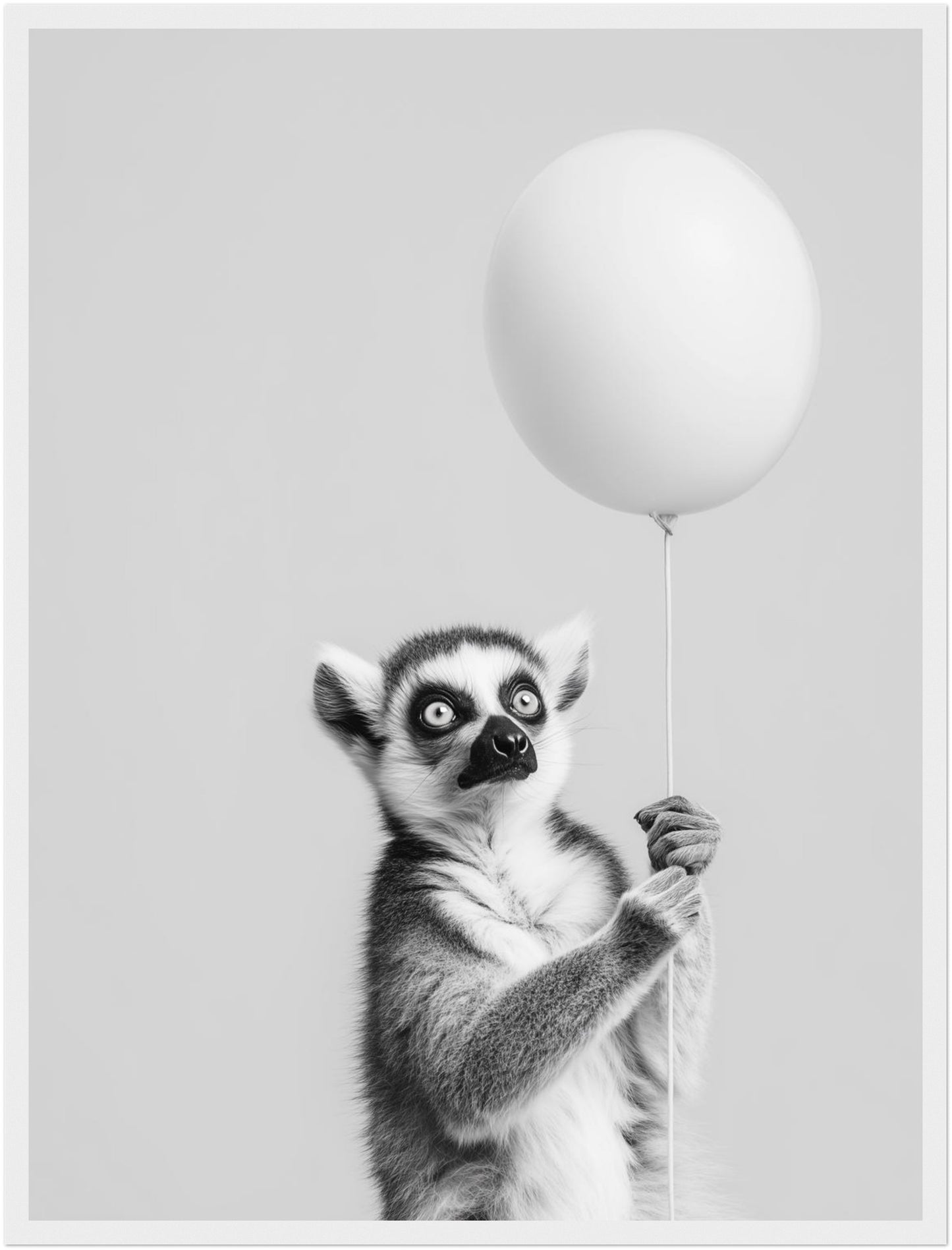 Lemur mit Ballon Poster