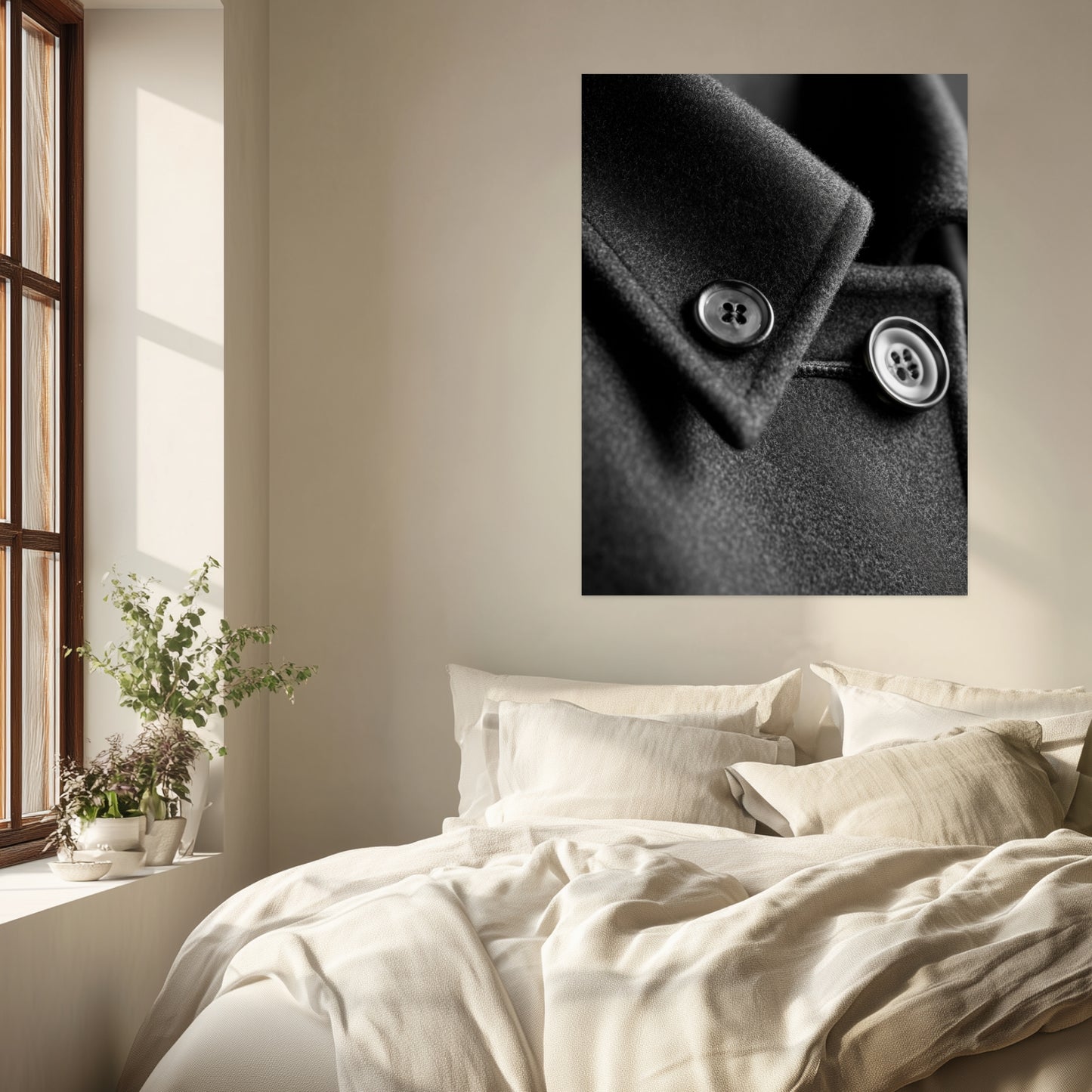 Mantelknöpfe Detail Leinwandbild