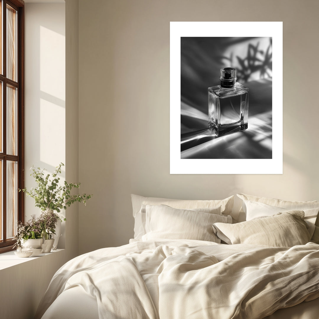 Parfumflakon Lichtspiel Poster abstrakt – mattes Kunstdruck-Papier – Ansicht 2