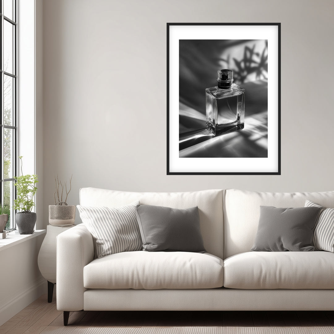 Parfumflakon Lichtspiel Poster abstrakt – mattes Kunstdruck-Papier – Ansicht 3