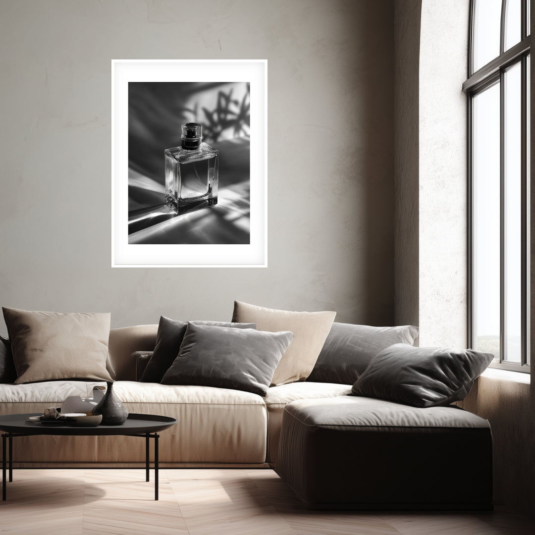 Parfumflakon Lichtspiel Poster abstrakt – mattes Kunstdruck-Papier – Ansicht 4