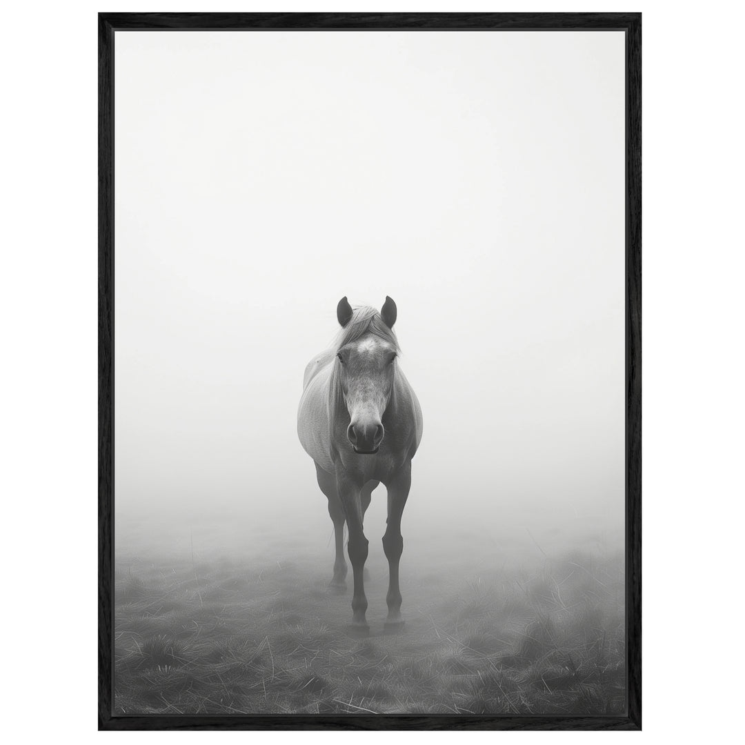 Pferd im Nebel Leinwandbild – Leinwandbild