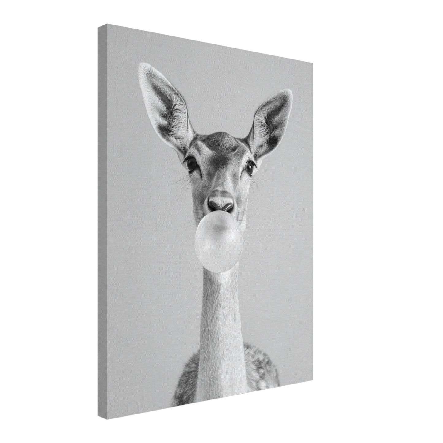 Reh mit Kaugummi Leinwandbild