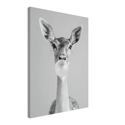 Reh mit Kaugummi Leinwandbild