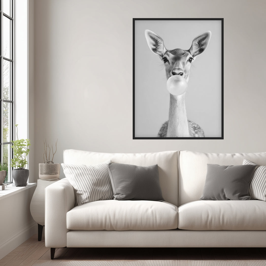 Reh mit Kaugummi Poster abstrakt – mattes Kunstdruck-Papier – Ansicht 3
