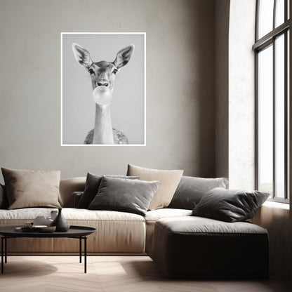 Reh mit Kaugummi Poster