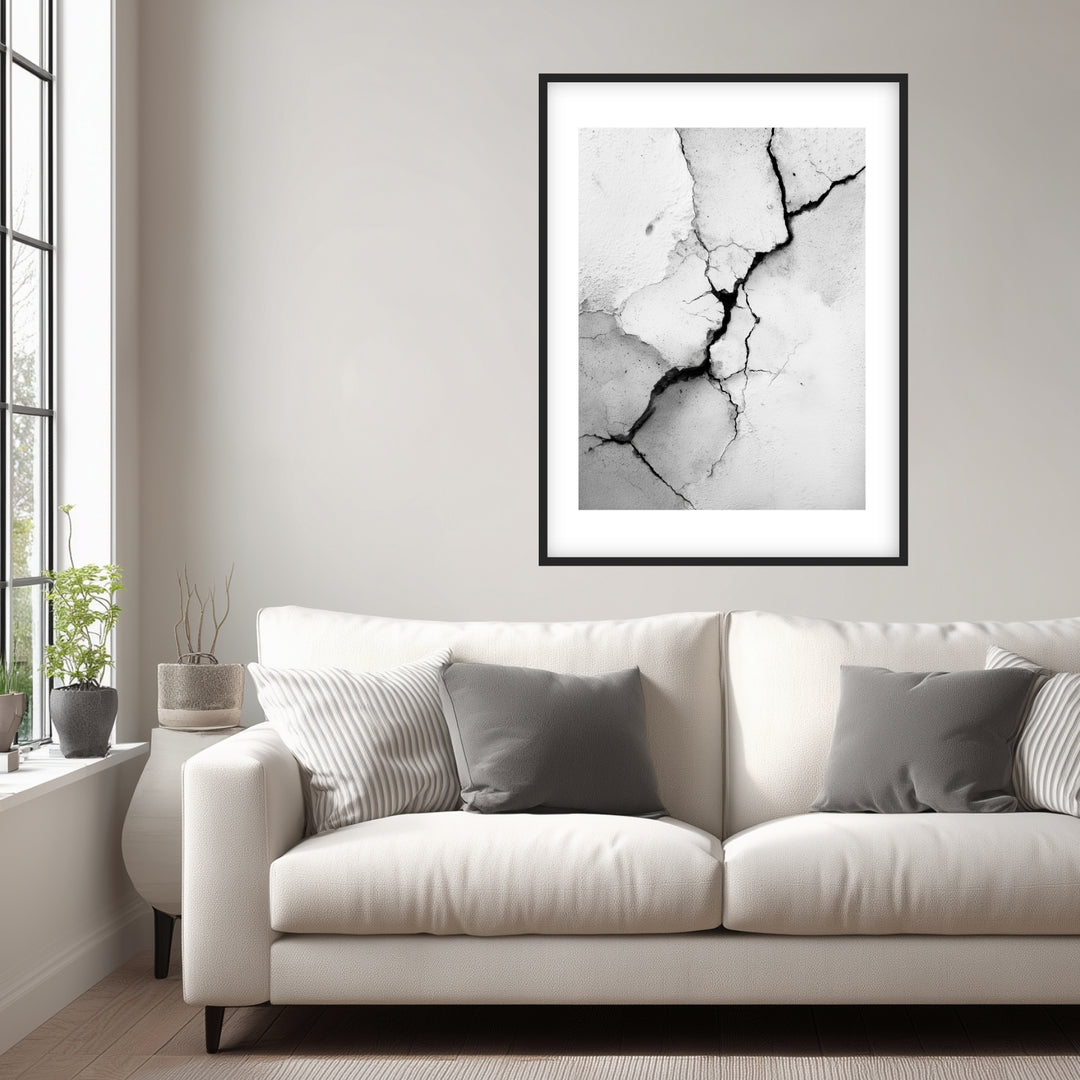 Riss in Wand Poster abstrakt – mattes Kunstdruck-Papier – Ansicht 3
