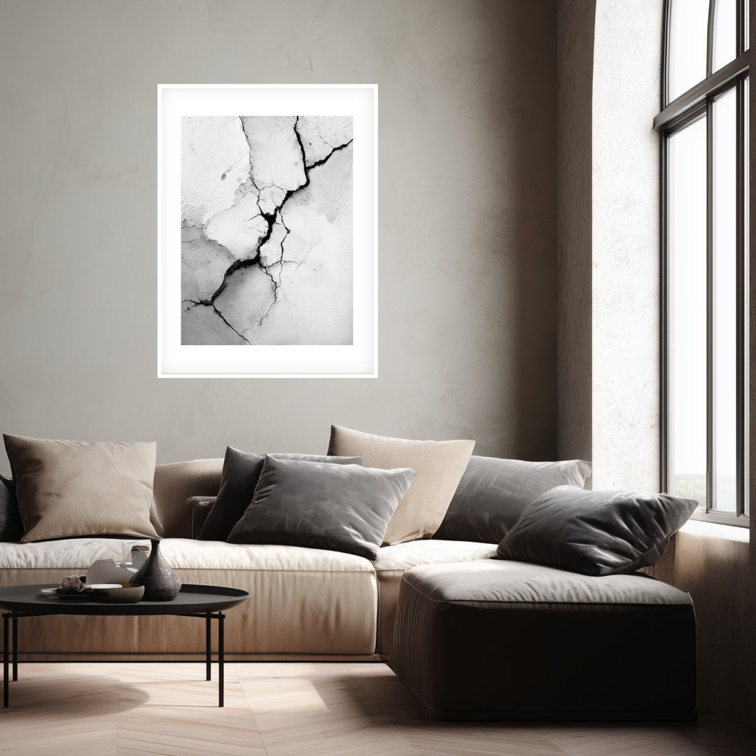 Riss in Wand Poster abstrakt – mattes Kunstdruck-Papier – Ansicht 4