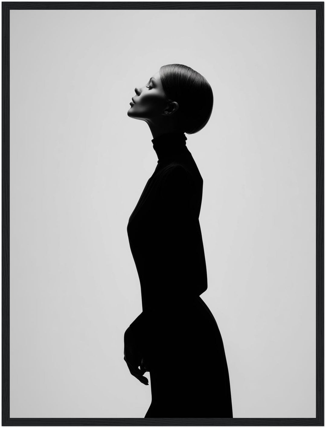 Elegante Silhouette Poster schwarz weiß – mattes Kunstdruck-Papier – Ansicht 5