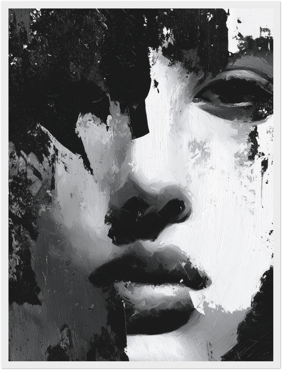 Schattenspiel der Stille Poster schwarz weiß – mattes Kunstdruck-Papier – Ansicht 5