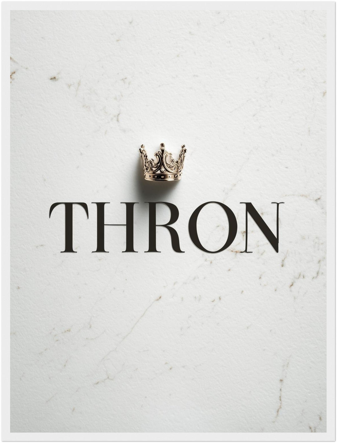 Schriftzug Thron mit Krone Poster abstrakt – mattes Kunstdruck-Papier – Ansicht 5
