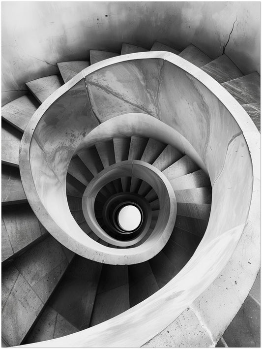 Spiraltreppe Draufsicht Poster