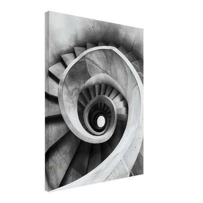 Spiraltreppe Draufsicht Leinwandbild