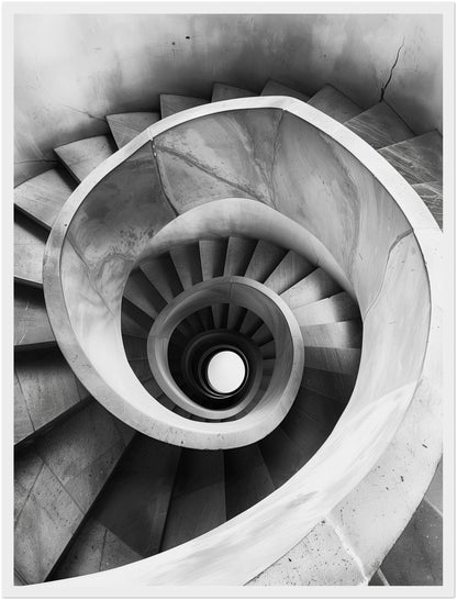 Spiraltreppe Draufsicht Poster