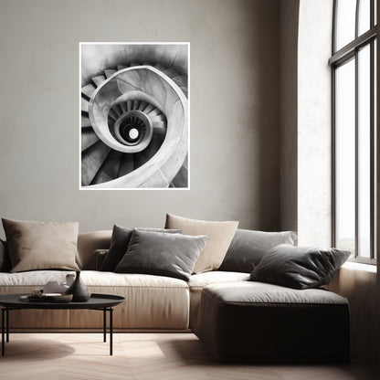 Spiraltreppe Draufsicht Poster