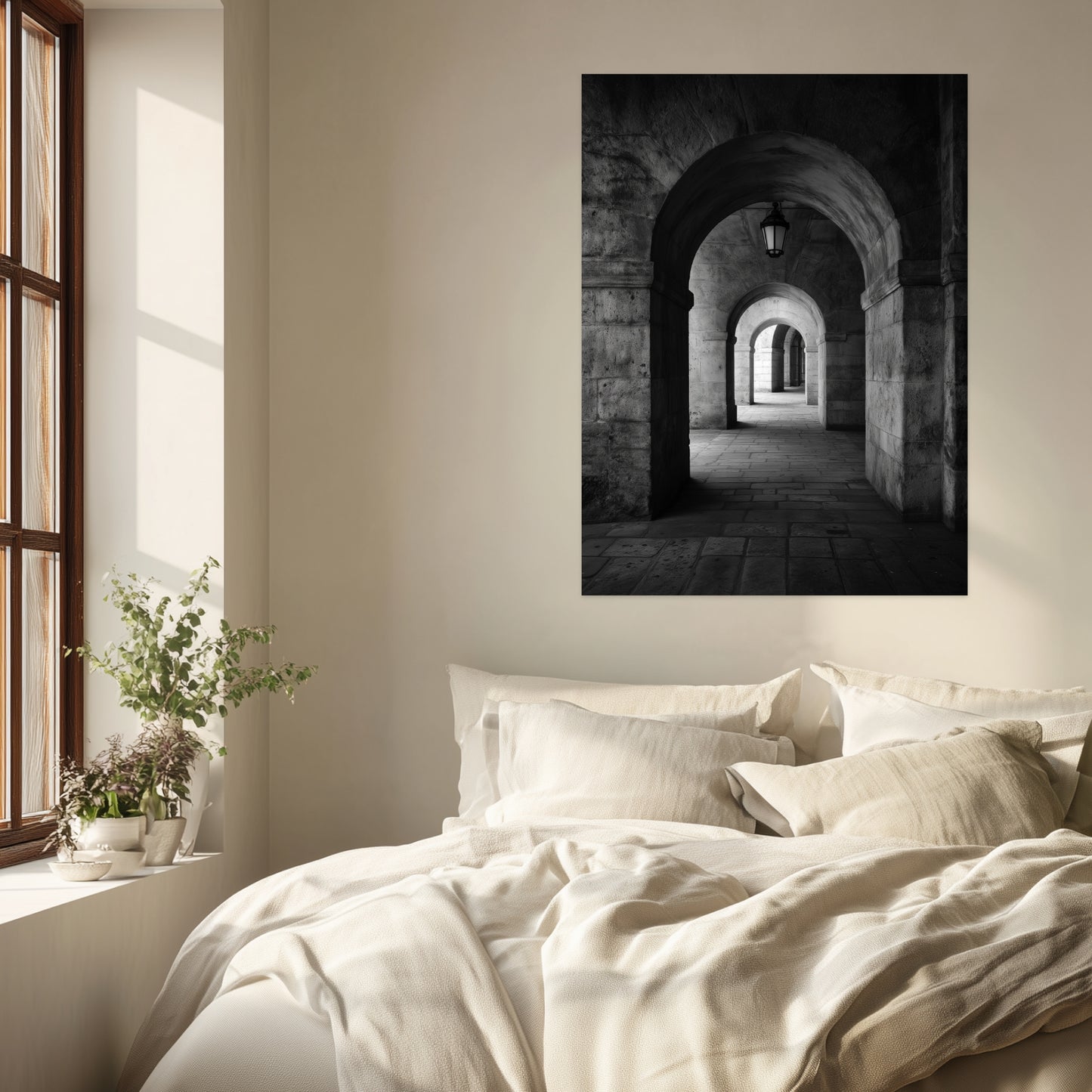 Steinbogen Durchgang Leinwandbild