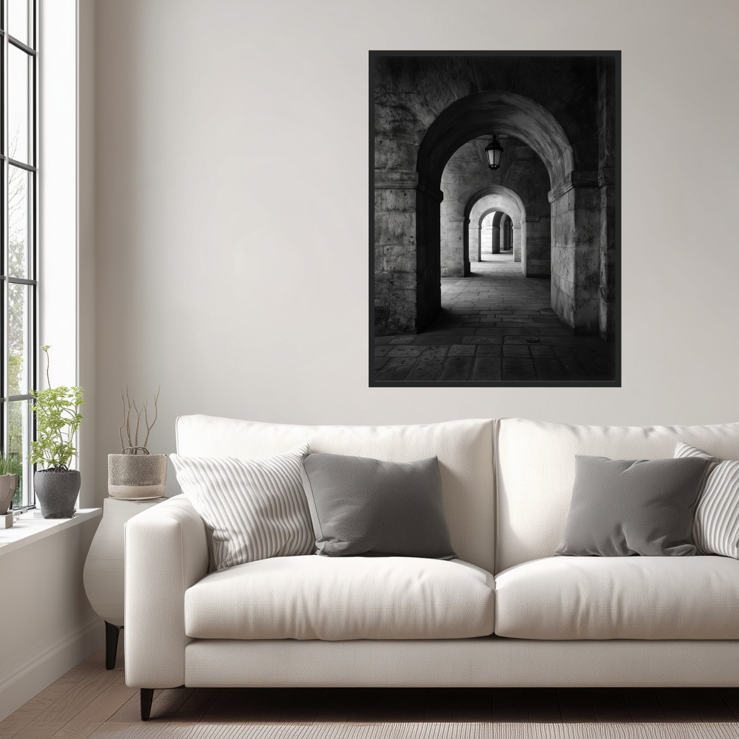 Steinbogen Durchgang Leinwandbild