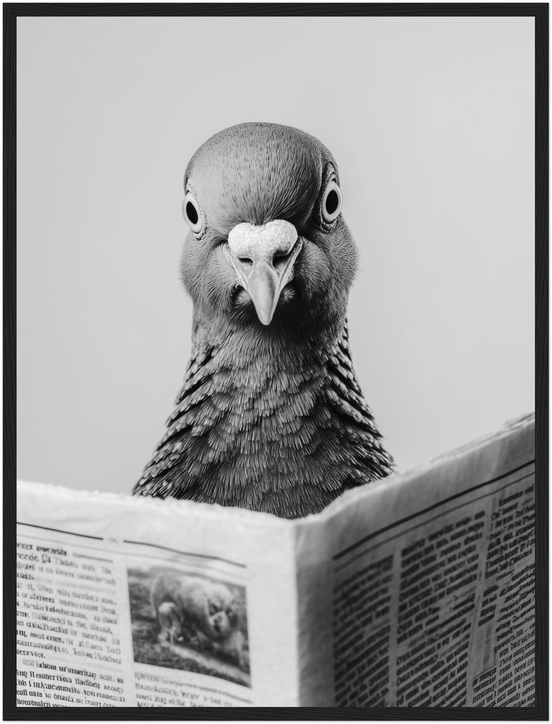 Taube mit Zeitung Poster abstrakt – mattes Kunstdruck-Papier – Ansicht 5