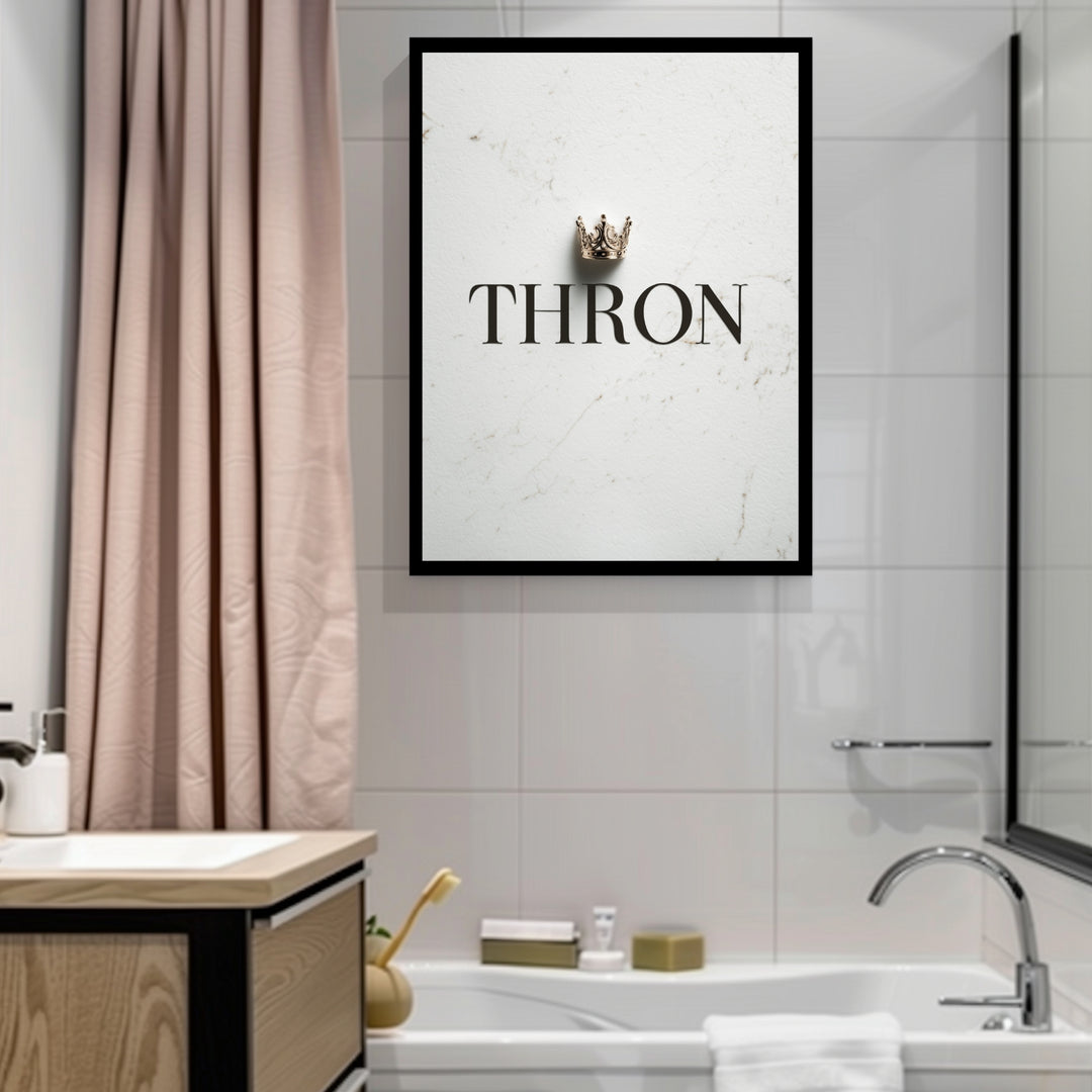 Schriftzug Thron mit Krone Poster abstrakt – mattes Kunstdruck-Papier – Ansicht 4