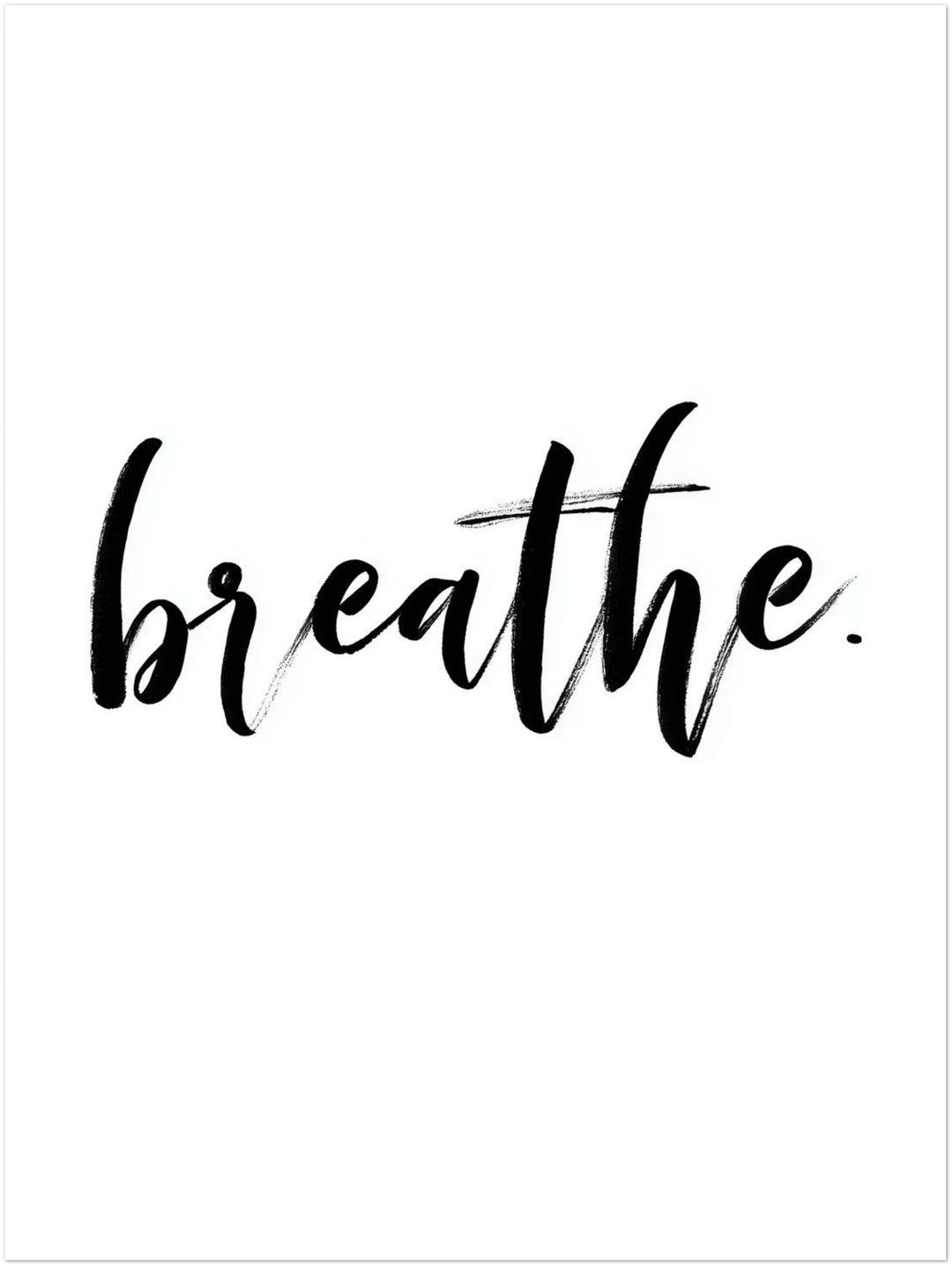 Typografie breathe abstrakt – Wandkunst