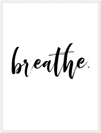 Typografie breathe Poster