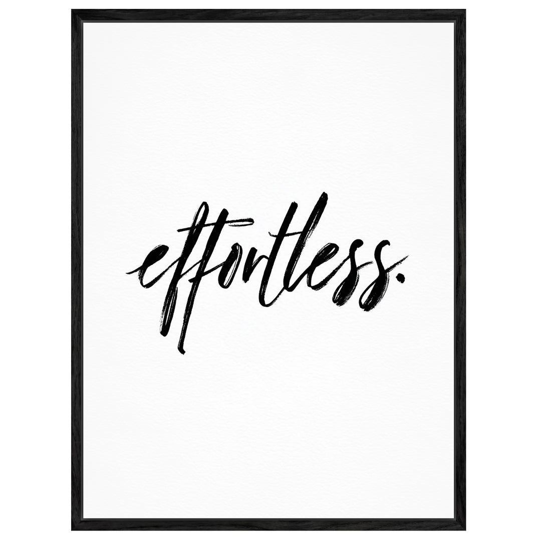 Typografie effortless Leinwandbild abstrakt – Leinwand auf Holzrahmen – Ansicht 4