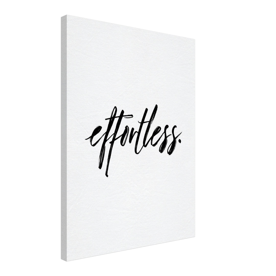 Typografie effortless Leinwandbild abstrakt – Leinwand auf Holzrahmen – Ansicht 2