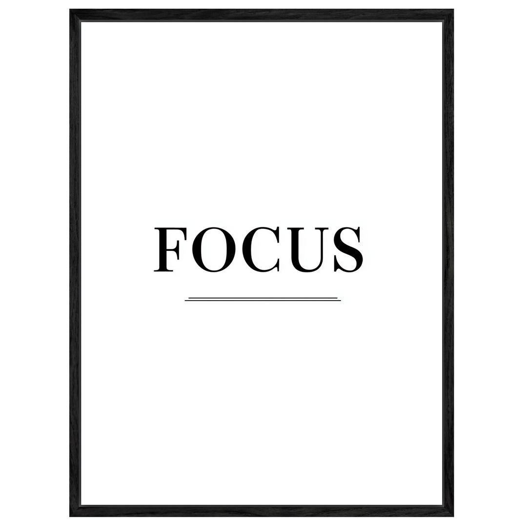 Typografie FOCUS Leinwandbild abstrakt – Leinwand auf Holzrahmen – Ansicht 4