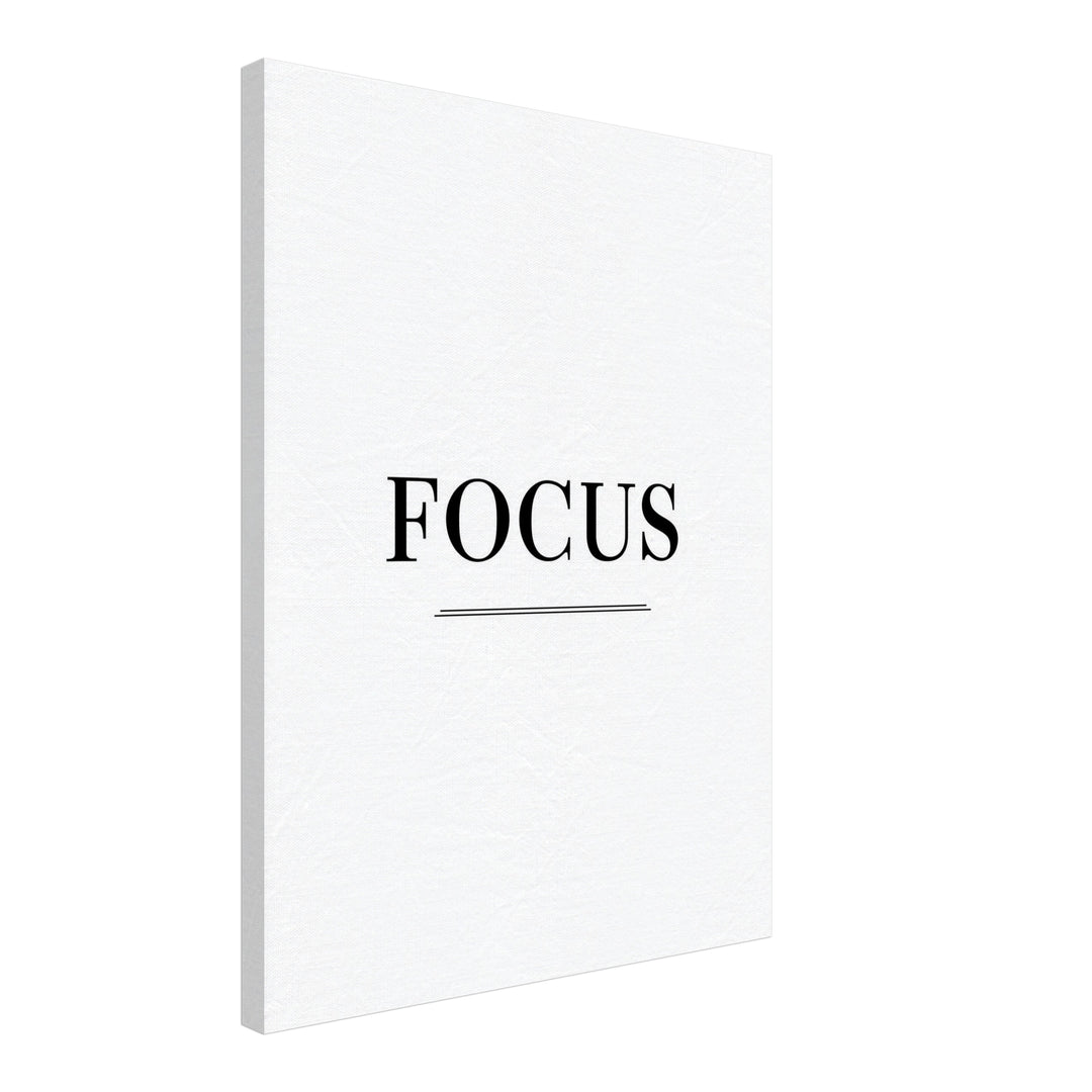 Typografie FOCUS Leinwandbild abstrakt – Leinwand auf Holzrahmen – Ansicht 2