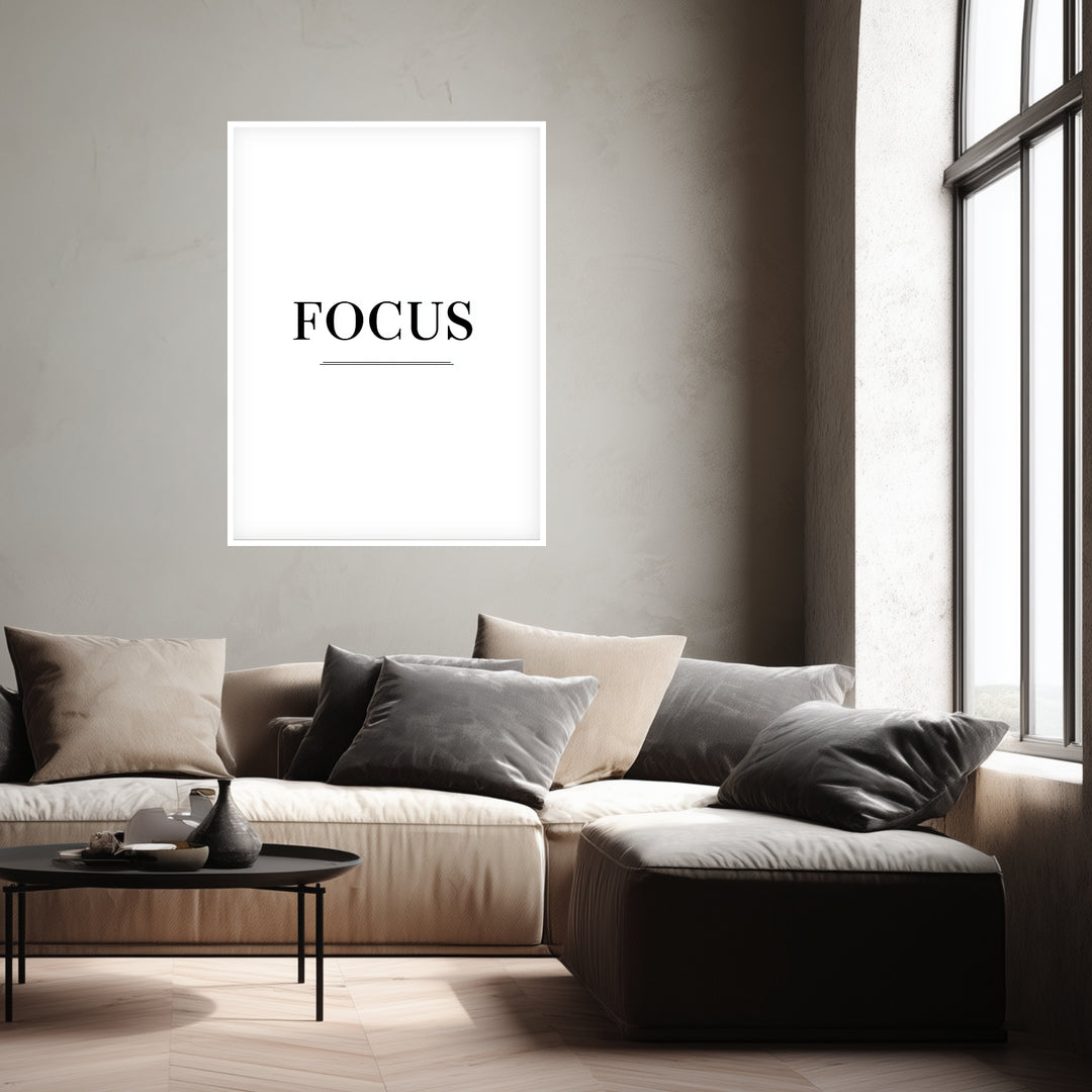 Typografie FOCUS Poster abstrakt – mattes Kunstdruck-Papier – Ansicht 4