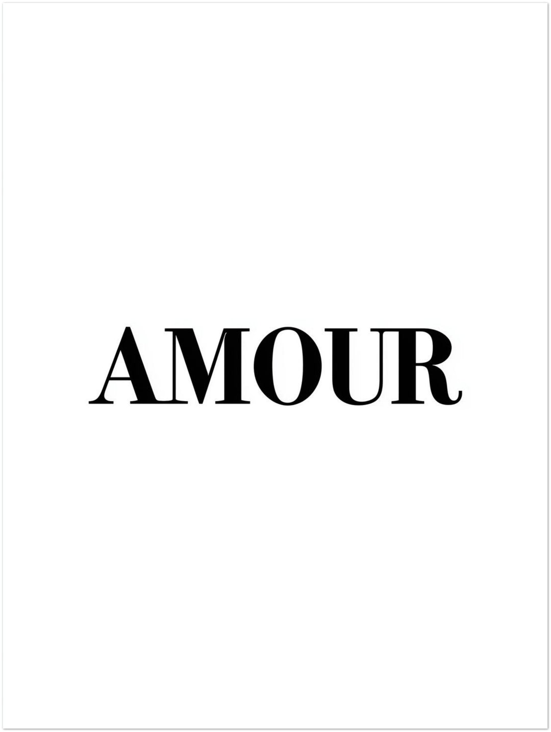 Typografie AMOUR abstrakt – Wandkunst