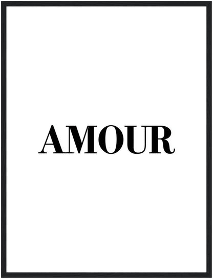Typografie AMOUR Poster