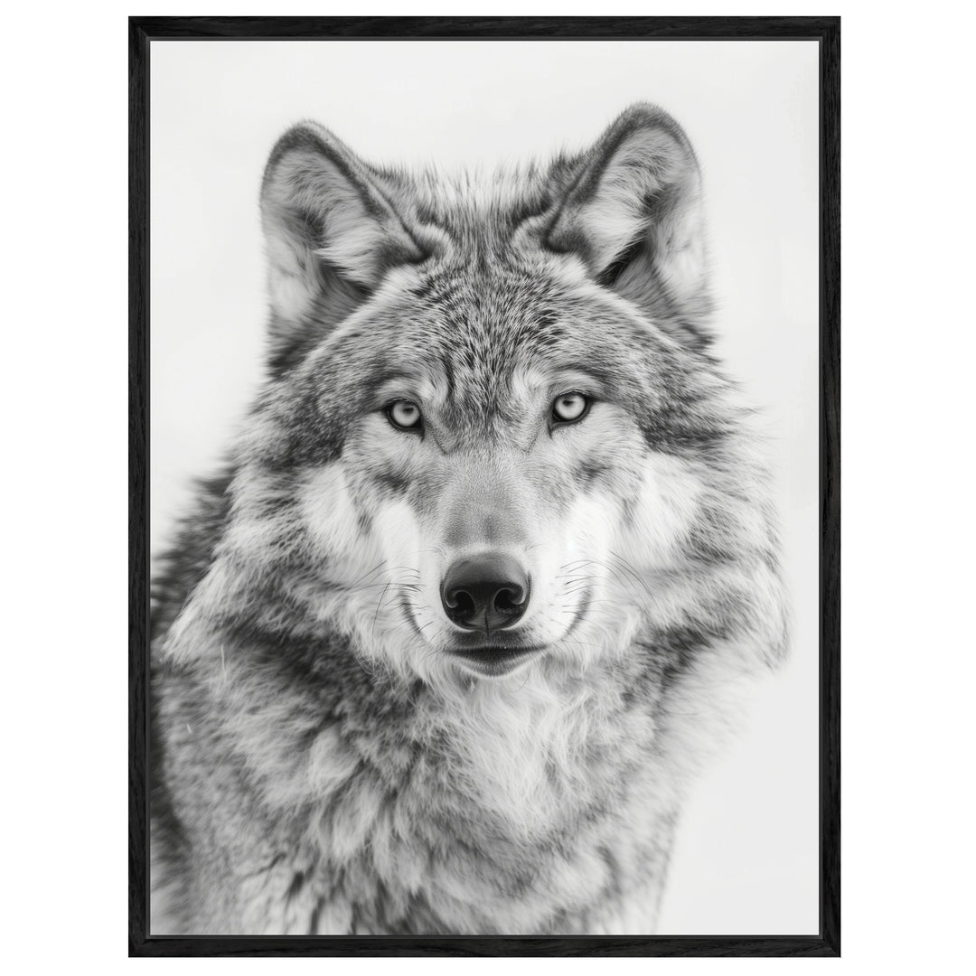 Wolf im Schwarz-Weiß-Zauber Leinwandbild – Leinwandbild