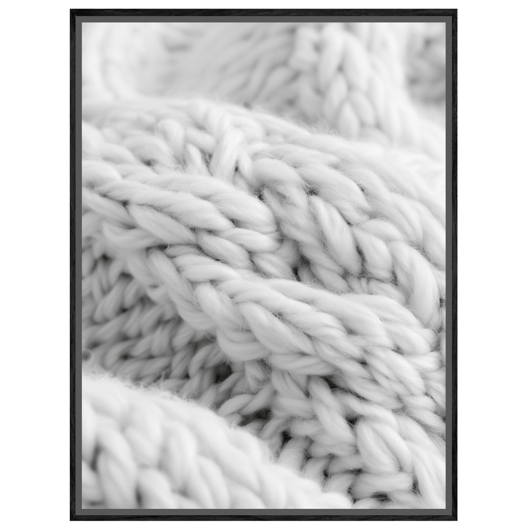 Strickmuster in weiß Leinwandbild – Leinwandbild