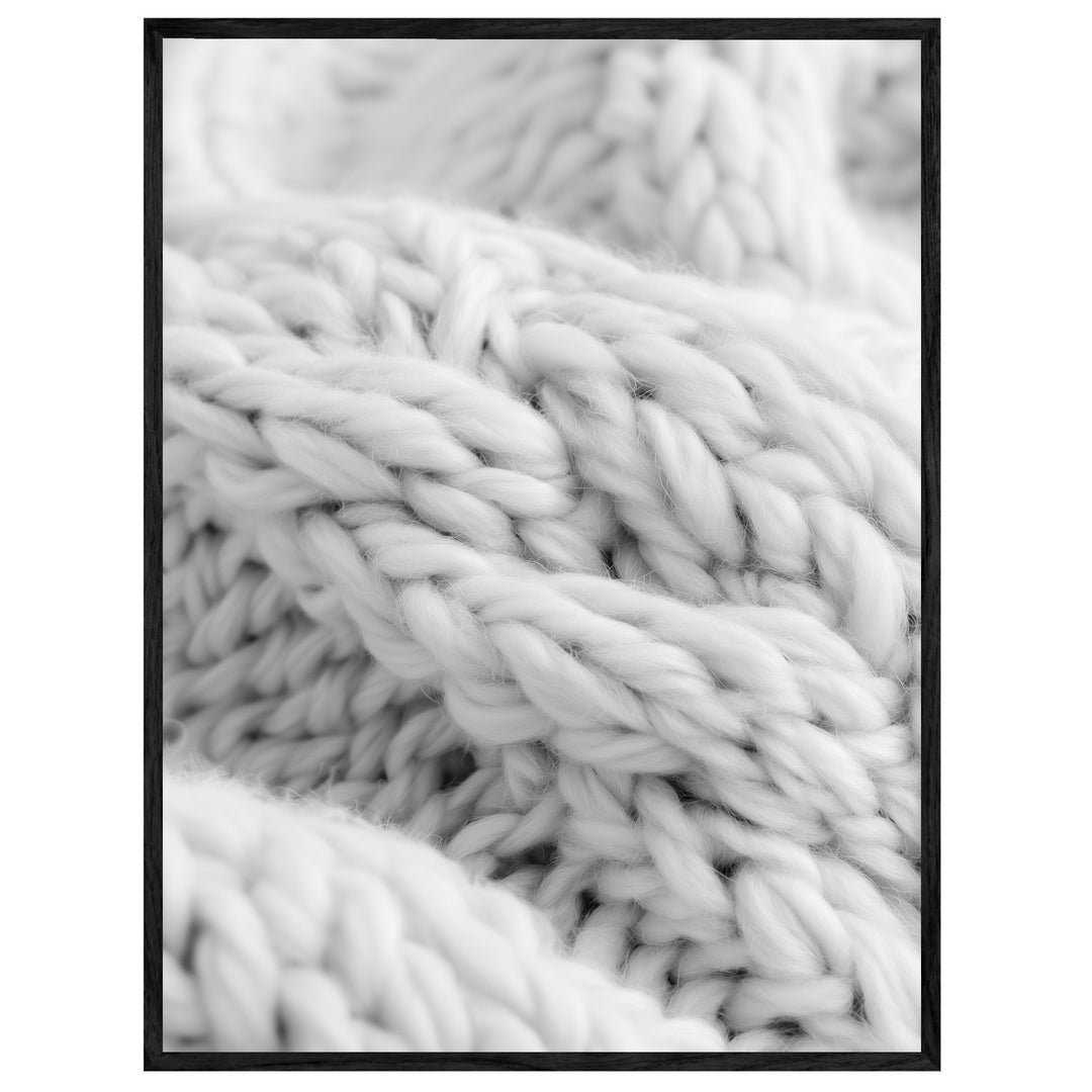Strickmuster in weiß Leinwand