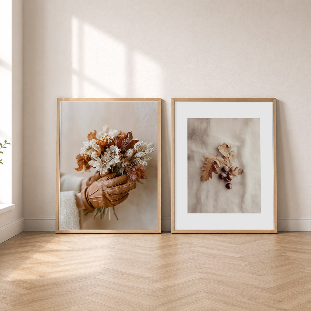 Set-Ansicht: Herbststrauß & Eicheln 2er Poster Set