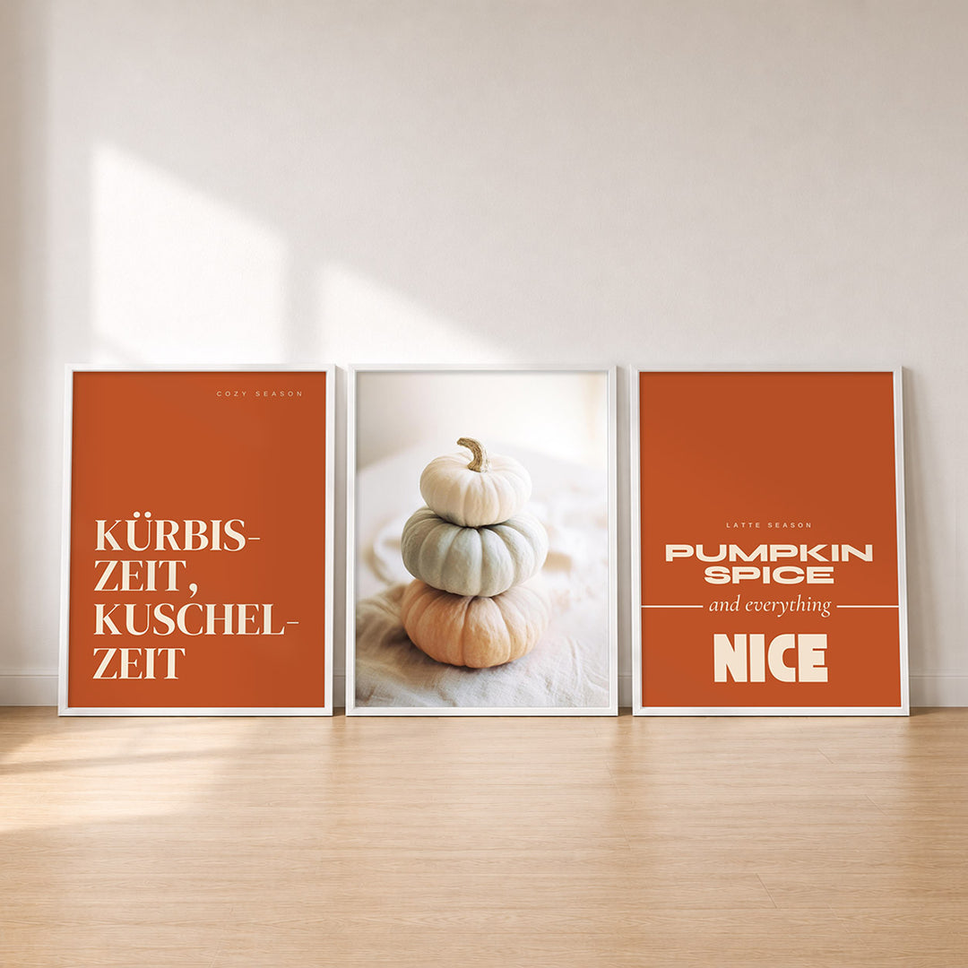 Set-Ansicht: Kürbiszeit 3er Set Poster