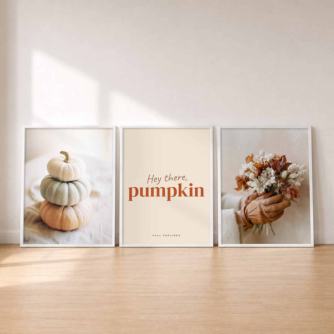 Set-Ansicht: Hey there Pumpkin 3er Set Poster