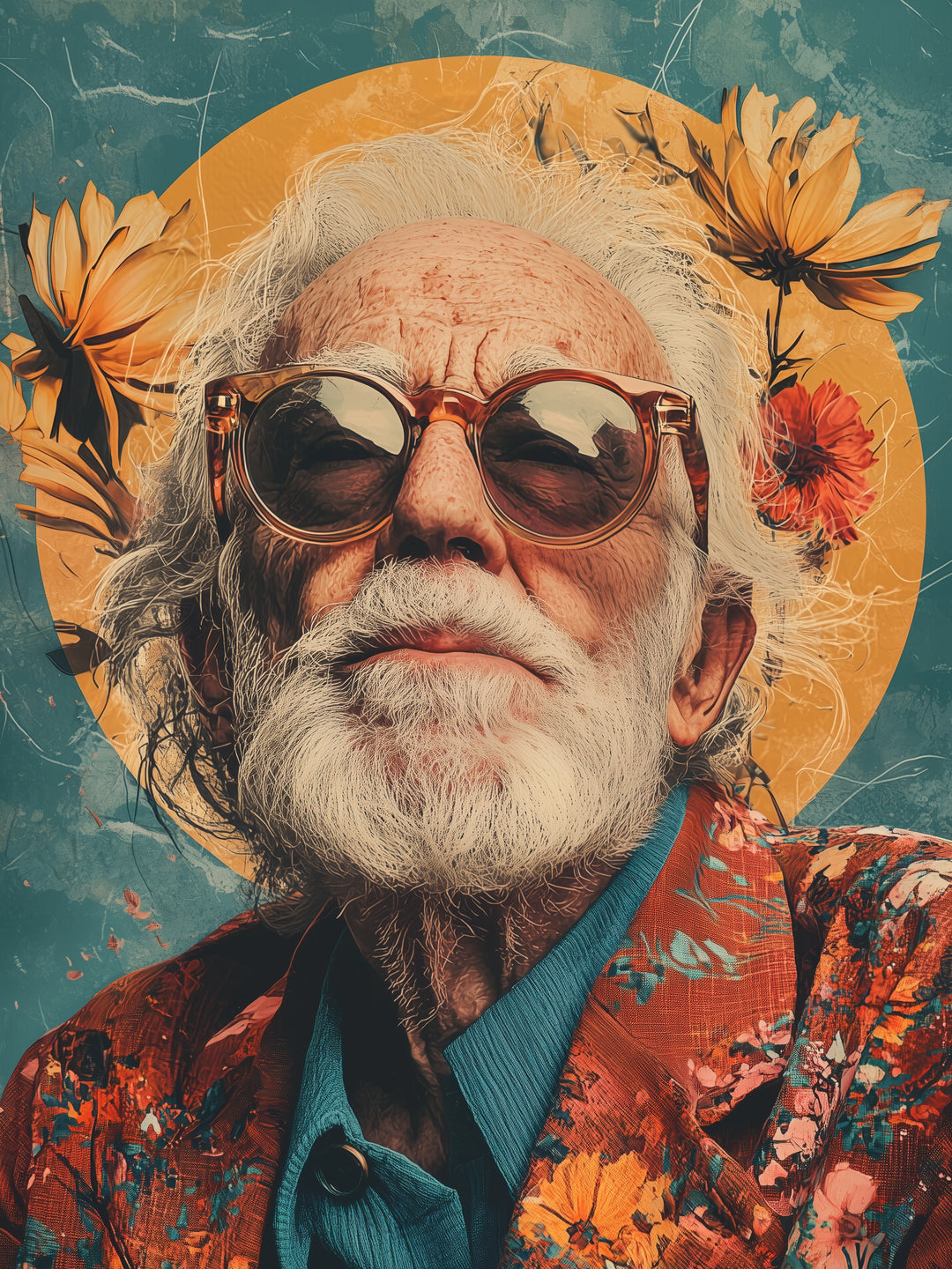 Sommerlicher Weiser Vintage – Wandkunst