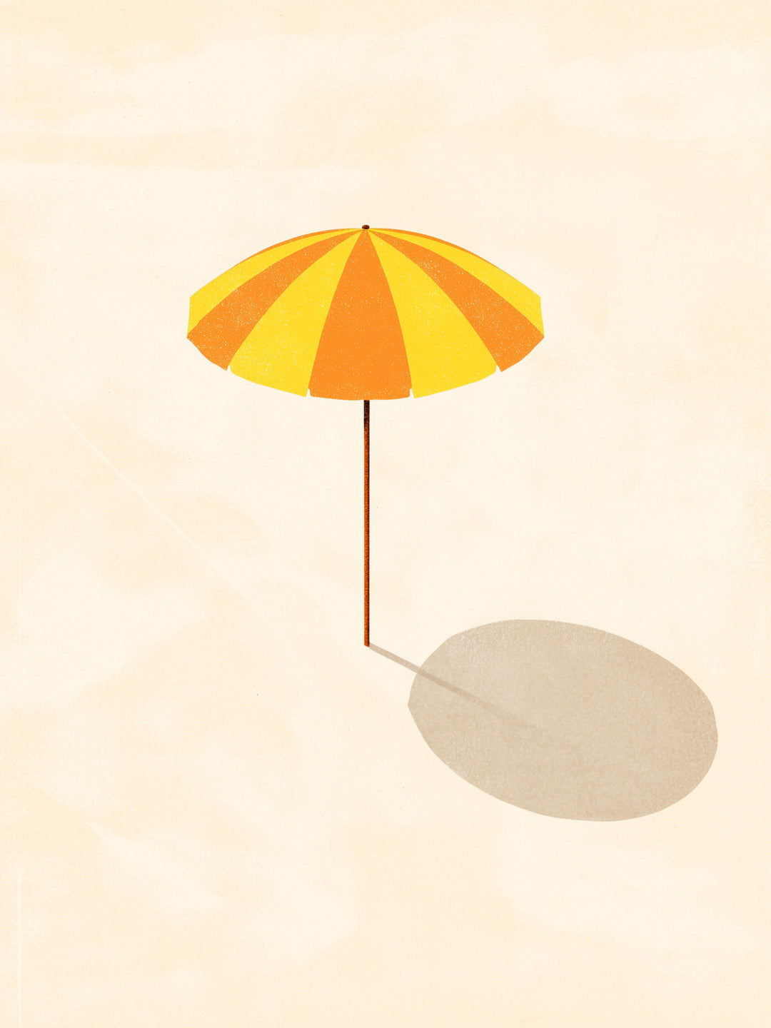 Sonnenschirm minimalistisch Dopamin – Wandkunst