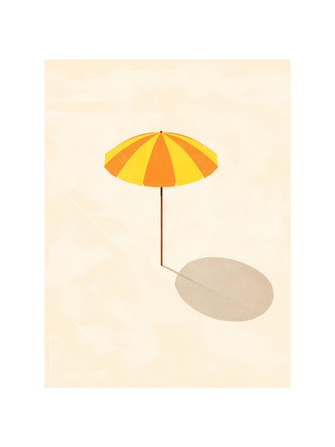 Sonnenschirm minimalistisch Dopamin – Wandkunst