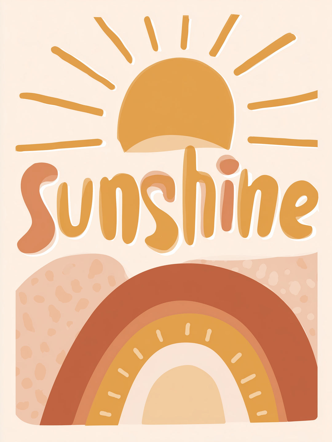 Sonne und Regenbogen Dopamin – Wandkunst
