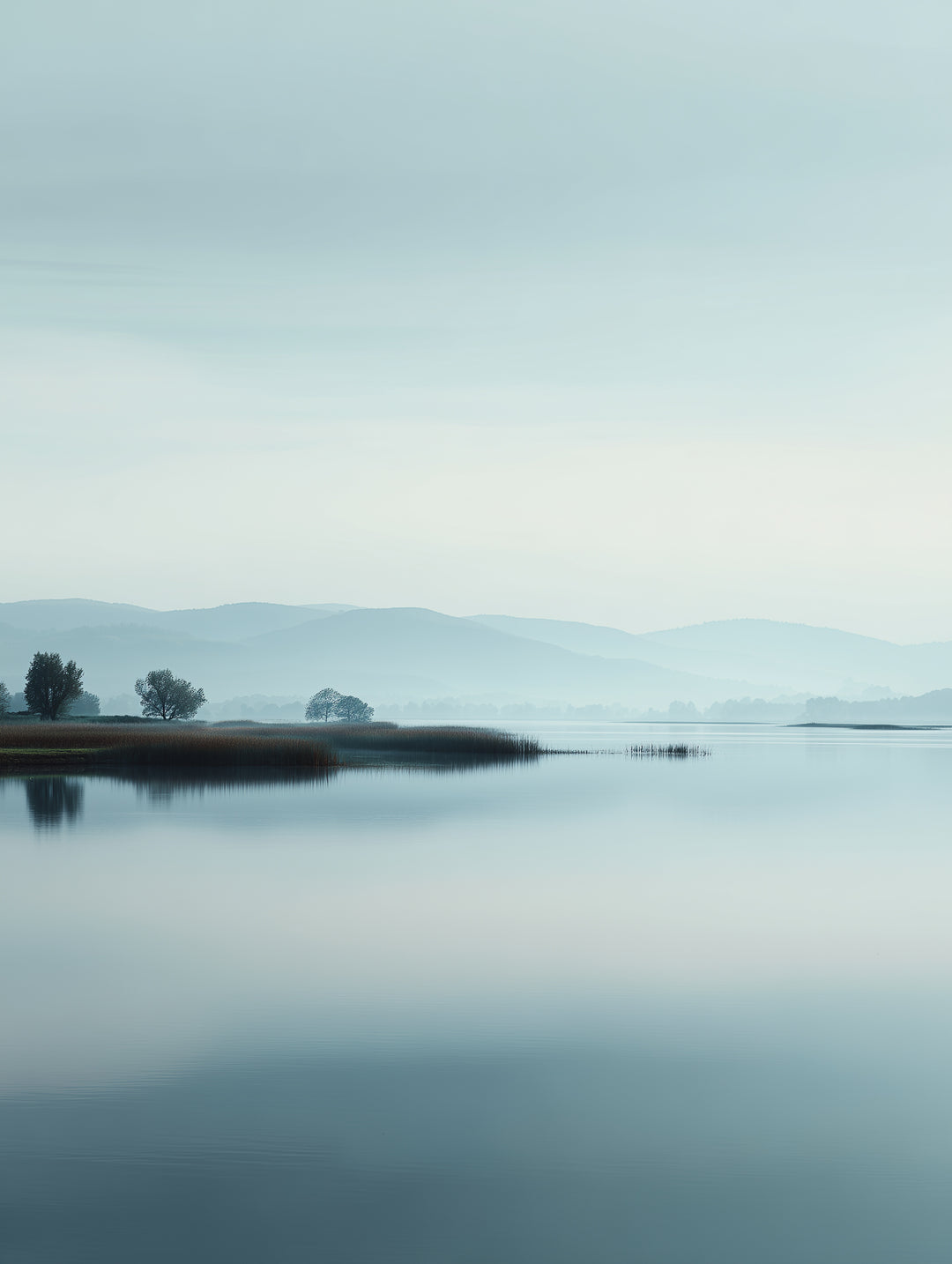 Spiegelnder See Ruhe  – Wandkunst
