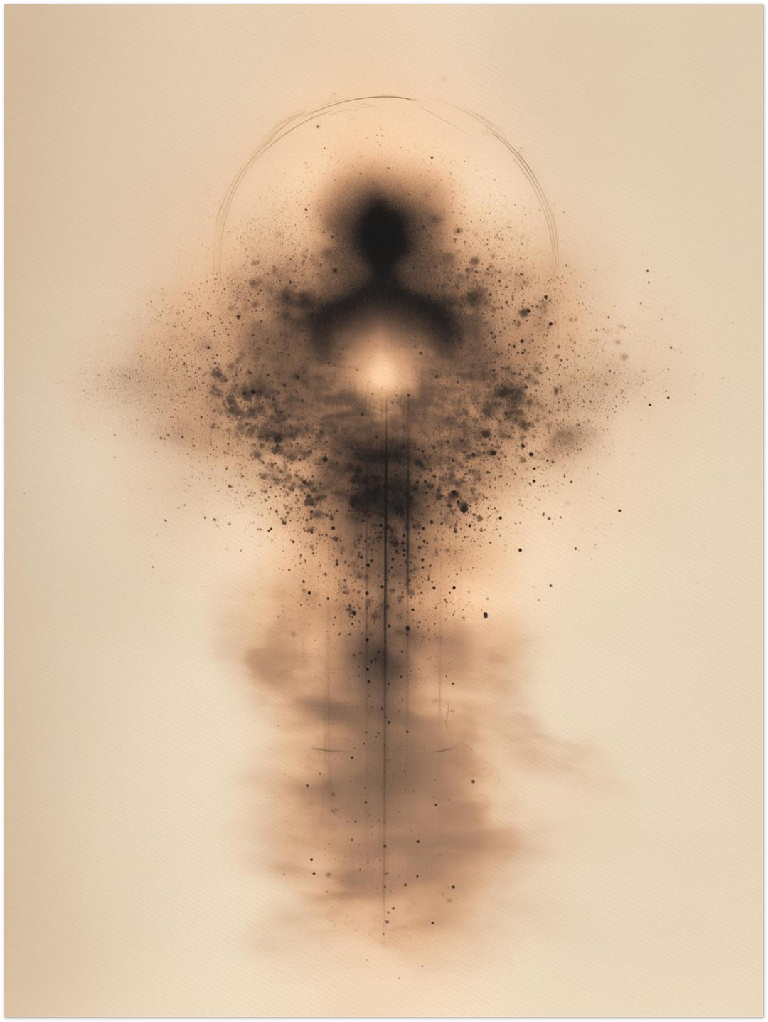 Abstrakte menschliche Energieform abstrakt – Wandkunst
