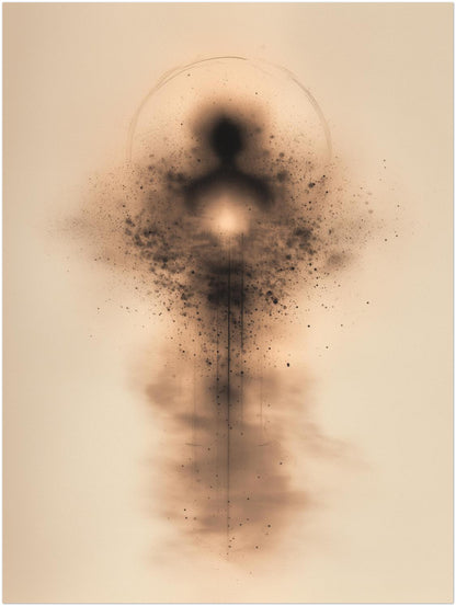 Abstrakte menschliche Energieform Leinwandbild