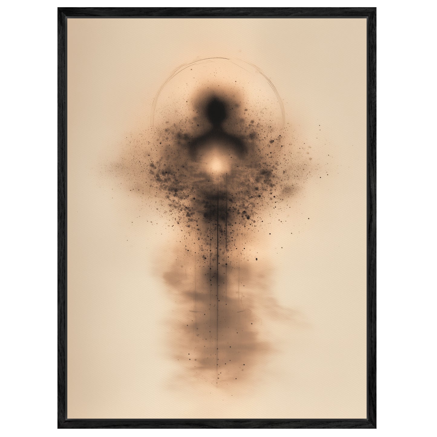 Abstrakte menschliche Energieform Leinwandbild