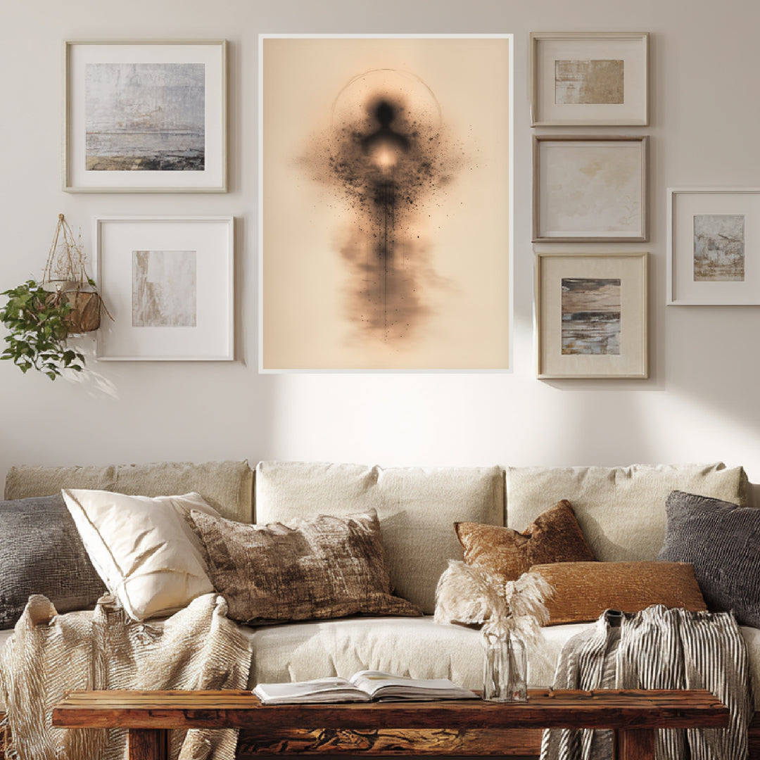 Abstrakte menschliche Energieform Poster abstrakt – mattes Kunstdruck-Papier – Ansicht 4