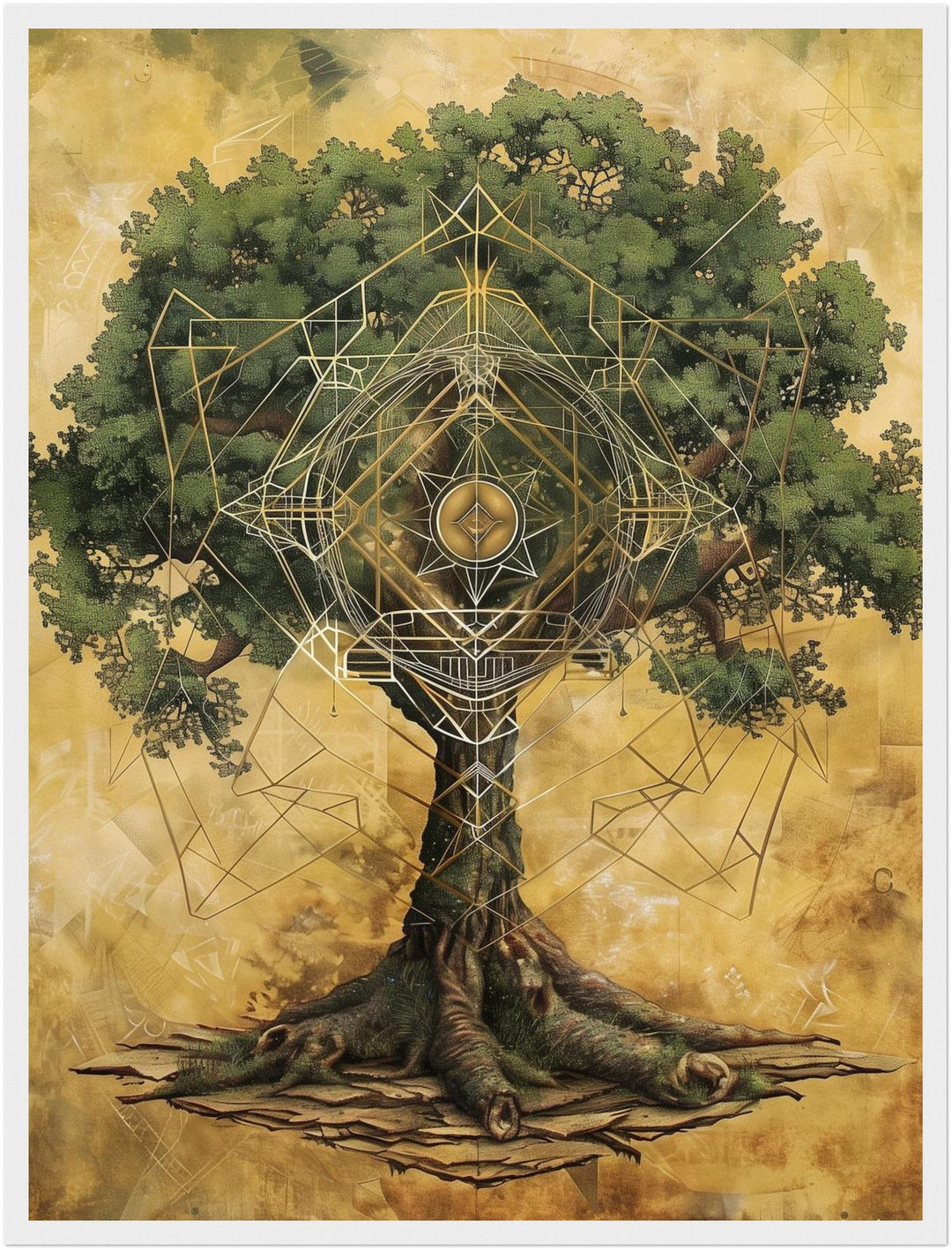 Lebensbaum der Harmonie Poster spirituell – mattes Kunstdruck-Papier – Ansicht 4