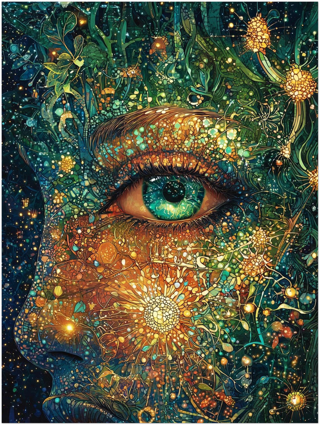 Kosmisches Erwachen spirituell – Wandkunst