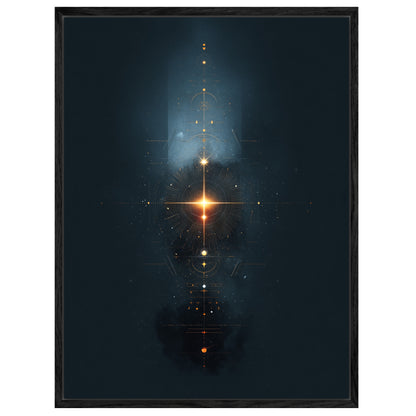 Geometrisches Lichtsymbol Kosmos Leinwandbild